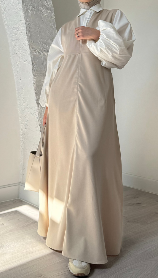 ROBE AYAME [BEIGE] - Version cintrée