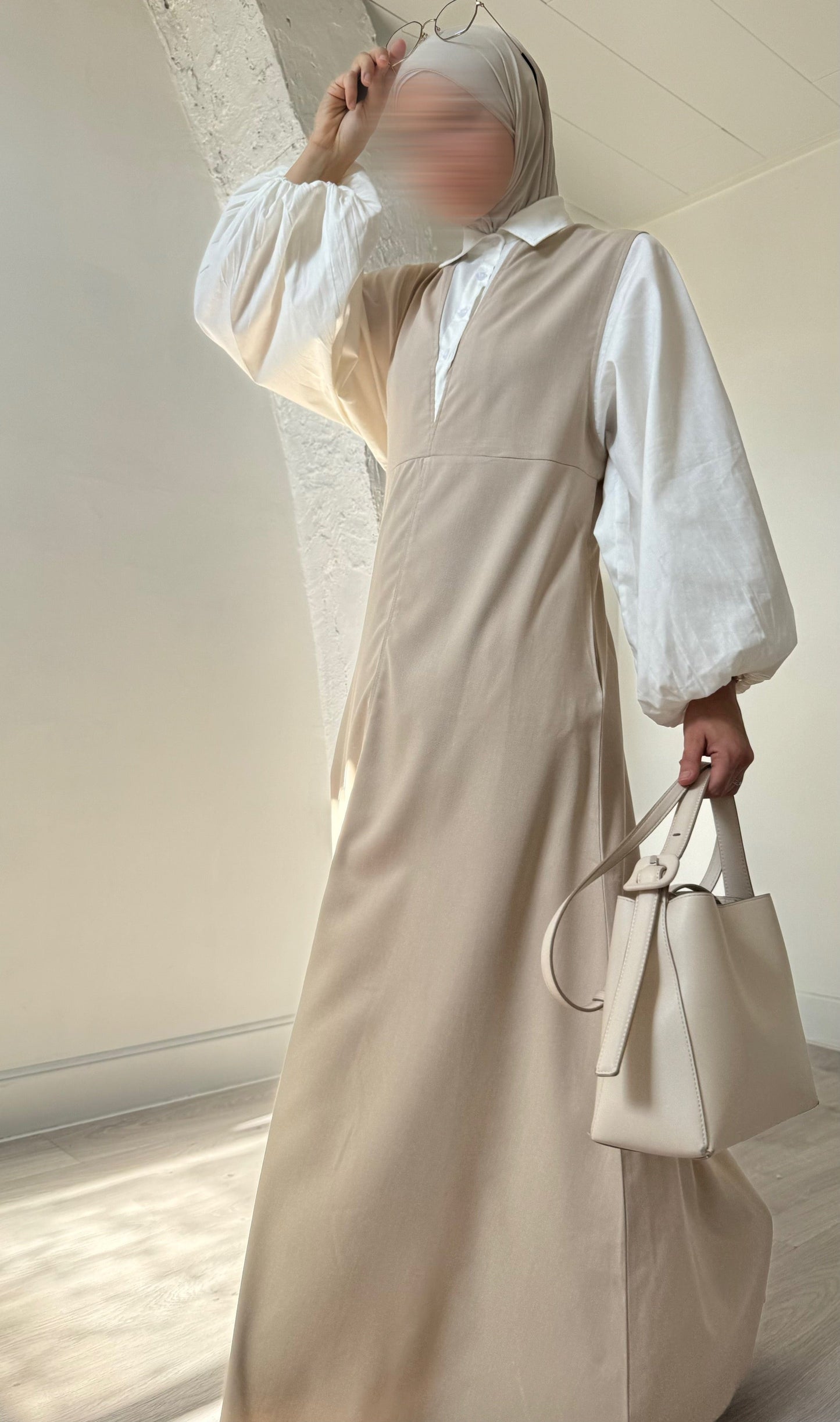 ROBE AYAME [BEIGE] - Version cintrée