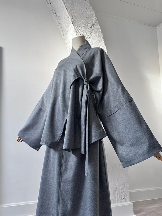 MAÂT Kimono Set [GREY BLUE]
